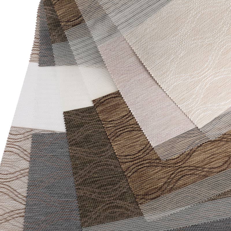 F040 Hotell Soverom Dag-Natt Gardin Semi-Blackout Zebra Blind Stoff