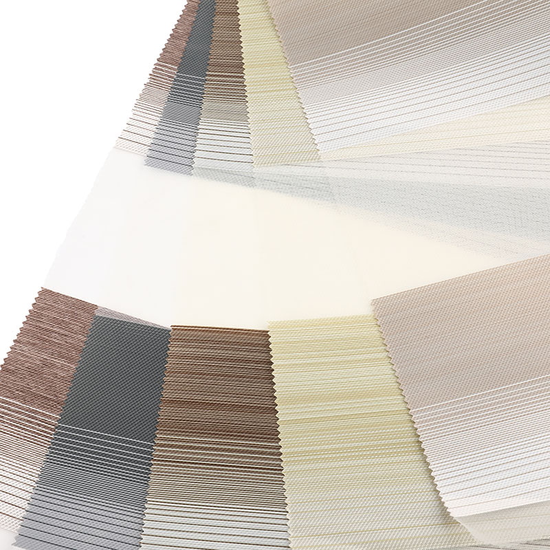 YX04 Dobbeltlags mykt lys semi-blackout Zebra Blind stoff