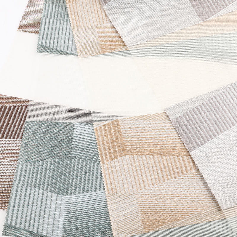 YX010 kontor Blackout Jacquard Broderi Zebra Blind Stoff